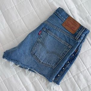 Levi’s 501 high-rise denim shorts